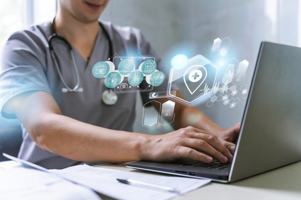 Staff focusing on patient care