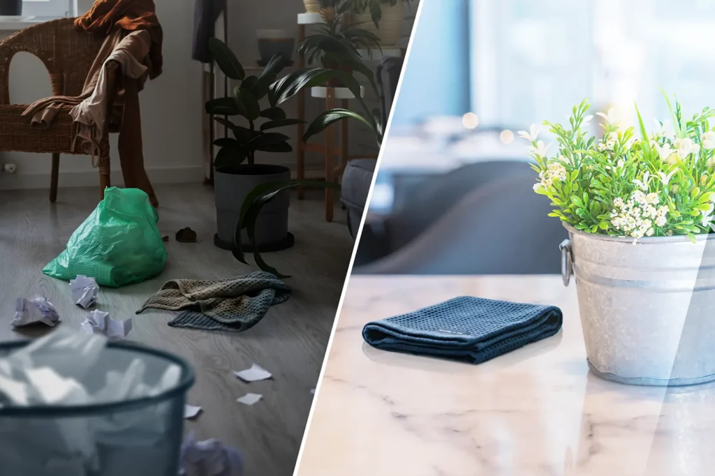 Comparison of cluttered vs clean workplace psychology