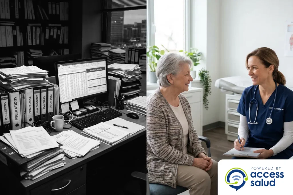 The invisible desk concept for healthcare compliance